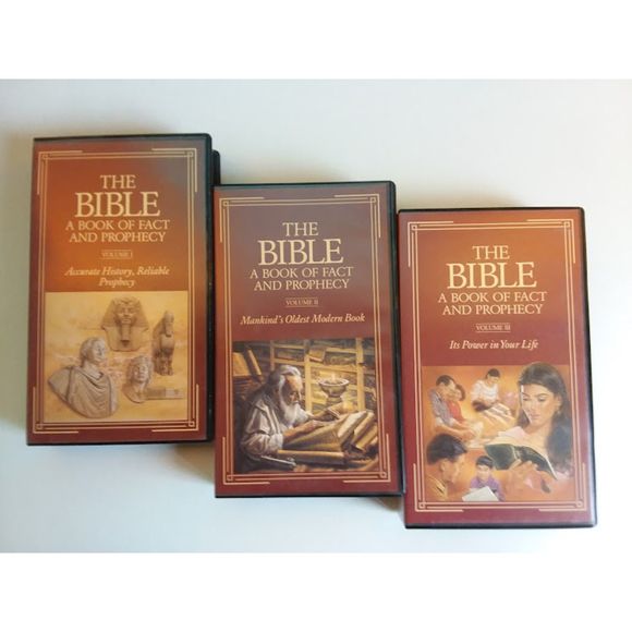 The Bible A Book of Fact and Prophecy Vols I, II & III VHS Tapes Complete Group - Picture 1 of 11